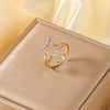 Wholesale Copper Minimalist Star Shape Electroplated Ring