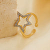 Wholesale Copper Minimalist Star Shape Electroplated Ring