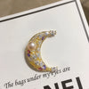 Wholesale Copper Moon Pearl Corsage Natural Pearl Highgrade Pin Pearl Brooch Fashion Jewelry
