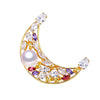 Wholesale Copper Moon Pearl Corsage Natural Pearl Highgrade Pin Pearl Brooch Fashion Jewelry