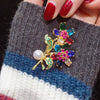 Wholesale Copper Natural Freshwater Pearl Flower Brooch Highend Craft For Women