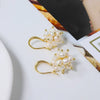 Wholesale Copper Natural Pearl Geometric Style Electroplating Earrings For Women