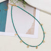 Wholesale Copper Natural Stone Beaded Clavicle Necklace Handmade Geometric Design