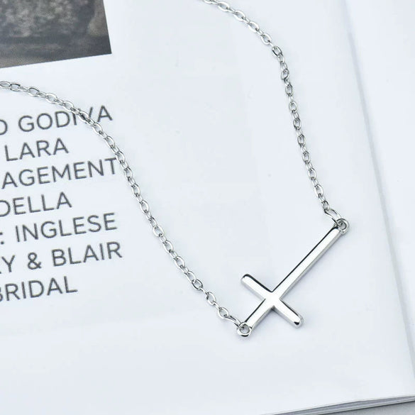 Wholesale Copper Ochain Cross Necklace Electroplated Sweet Style