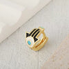 Wholesale Copper Palmshaped Hiphop Geometric Dripping Oil Earrings For Women
