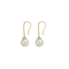 Wholesale Copper Pearl Earrings Minimalist Natural Geometric Electroplating Style