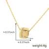 Wholesale Copper Pendant Clavicle Chain With Electroplated Inlaid Zircon And Letter Pattern