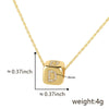 Wholesale Copper Pendant Clavicle Chain With Electroplated Inlaid Zircon And Letter Pattern