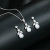 Wholesale Copper Pendant Necklace Earrings Suit With Clover And Leaf Design Electroplated Water Wave Chain For Women