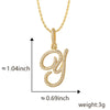 Wholesale Copper Pendant Necklace With English Letter Pattern Inlaid Zircon Electroplated Hiphop Style