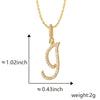 Wholesale Copper Pendant Necklace With English Letter Pattern Inlaid Zircon Electroplated Hiphop Style