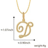 Wholesale Copper Pendant Necklace With English Letter Pattern Inlaid Zircon Electroplated Hiphop Style