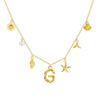 Wholesale Copper Pendant Necklace With Letter Pattern And Electroplating Treatment Oshaped Chain Vacation Style For Women