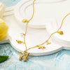 Wholesale Copper Pendant Necklace With Letter Pattern And Electroplating Treatment Oshaped Chain Vacation Style For Women
