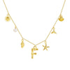 Wholesale Copper Pendant Necklace With Letter Pattern And Electroplating Treatment Oshaped Chain Vacation Style For Women