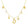 Wholesale Copper Pendant Necklace With Letter Pattern And Electroplating Treatment Oshaped Chain Vacation Style For Women