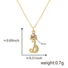 Wholesale Copper Pendant Necklace With Sweet Style And Electroplated Inlaid Zircon Letter Pattern