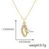 Wholesale Copper Pendant Necklace With Sweet Style And Electroplated Inlaid Zircon Letter Pattern