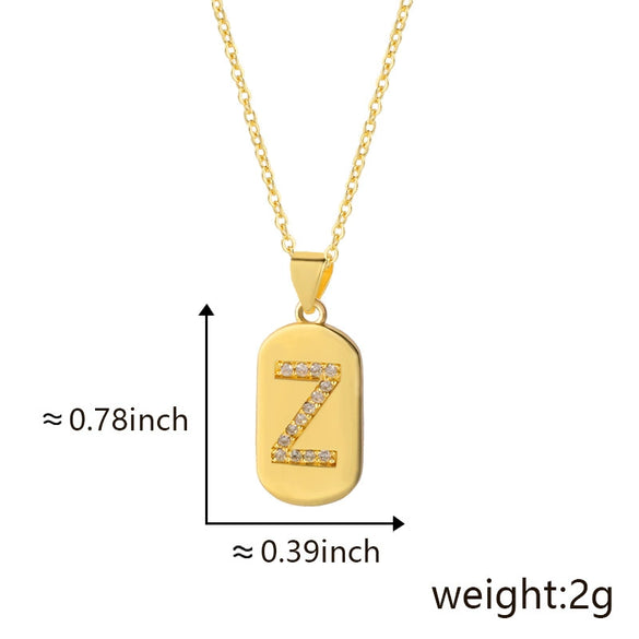 Wholesale Copper Pendant With Micro Inlaid English Letters And Electroplated Inlaid Zircon