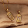 Wholesale Copper Pendant With Micro Inlaid English Letters And Electroplated Inlaid Zircon
