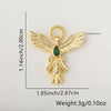 Wholesale Copper Plated Angel Wings Pendant Necklace With Microinlaid Zircon And Geometric Design