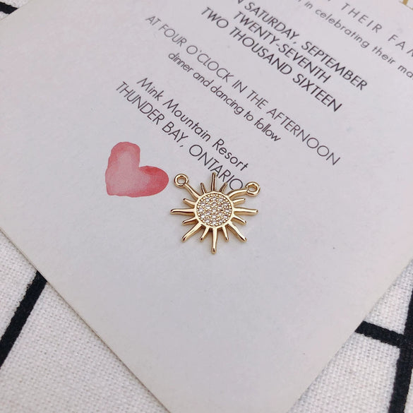 Wholesale Copper Plated Jewelry Accessories With Stars Moon Starburst Zircon For Necklace Pendant And Earrings