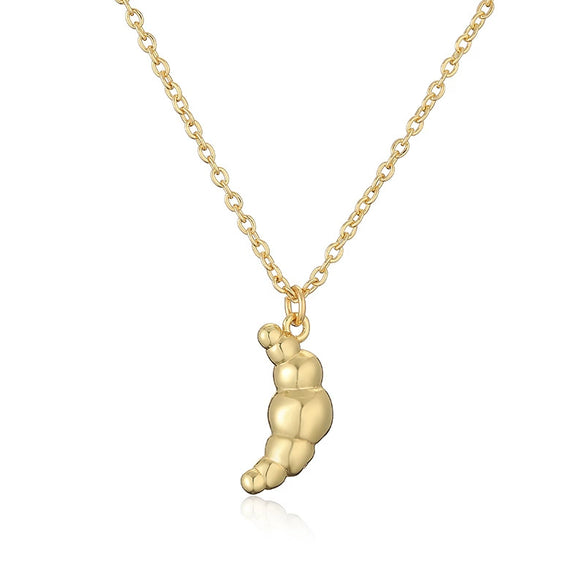 Wholesale Copper Plated 18K Gold Heart Shape Oil Dripping Cherry Blossom Petal O Word Chain Necklace For Women
