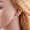 Wholesale Copper Plated Real Gold Fruit Cherry Earrings For Women