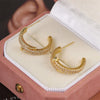 Wholesale Copper Polish Geometric Nailshaped Stud Earrings For Women