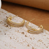 Wholesale Copper Polish Geometric Nailshaped Stud Earrings For Women
