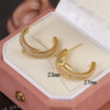 Wholesale Copper Polish Geometric Nailshaped Stud Earrings For Women