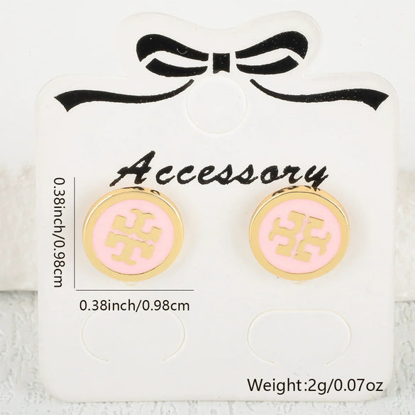 Wholesale Copper Real Gold Plated Geometric Oil Drop Earrings For Girls