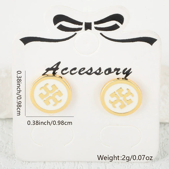 Wholesale Copper Real Gold Plated Geometric Oil Drop Earrings For Girls