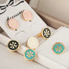 Wholesale Copper Real Gold Plated Geometric Oil Drop Earrings For Girls