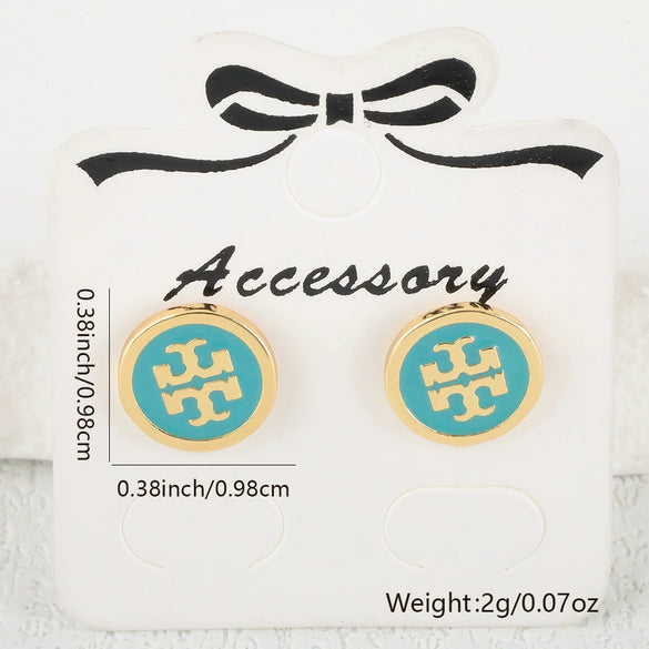 Wholesale Copper Real Gold Plated Geometric Oil Drop Earrings For Girls