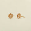 Wholesale Copper Retro Flower Earrings With Electroplating