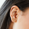 Wholesale Copper Retro Flower Earrings With Electroplating