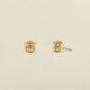Wholesale Copper Retro Flower Earrings With Electroplating