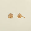 Wholesale Copper Retro Flower Earrings With Electroplating