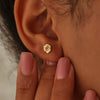 Wholesale Copper Retro Flower Style Earrings For Women With Electroplating Treatment