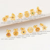 Wholesale Copper Retro Flower Style Earrings For Women With Electroplating Treatment