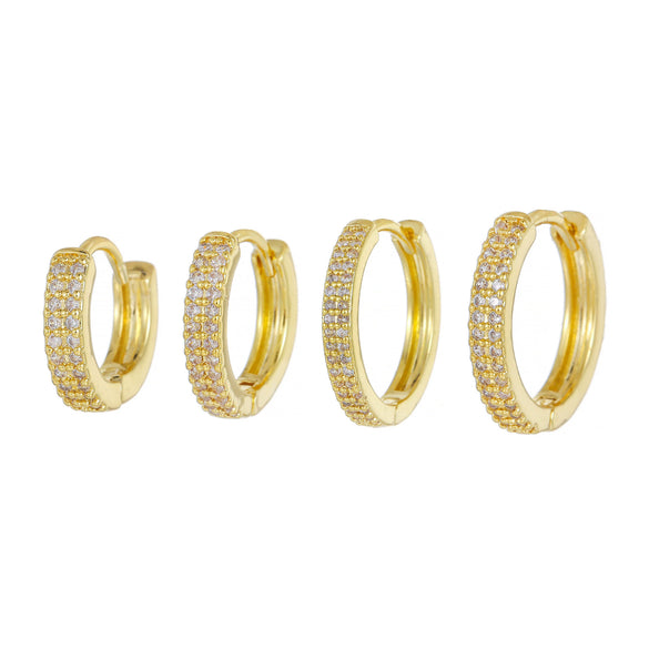 Wholesale Copper Retro Geometric Inlaid Zircon Earrings For Women