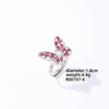 Wholesale Copper Ring With Butterfly Shape Electroplated Platinum And Microinlaid Zircon For Women Simple And Light Luxury Style