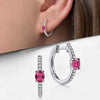Wholesale Copper Round Bead Earrings With Geometric Pattern And Inlaid Zircon For Women