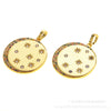 Wholesale Copper Round Pendant Necklace With Electroplated Finish And Star Moon Diamond Design Jewelry
