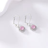 Wholesale Copper Round Zircon Inlay Women's Simple Fashion Light Luxury Highend Temperament Colorful Earrings
