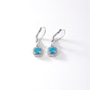Wholesale Copper Round Zircon Inlay Women's Simple Fashion Light Luxury Highend Temperament Colorful Earrings