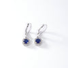 Wholesale Copper Round Zircon Inlay Women's Simple Fashion Light Luxury Highend Temperament Colorful Earrings