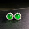 Wholesale Copper S925 Chalcedony Women's Fashion Geometric Electroplated Earrings