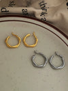 Wholesale Copper S925 Silver Needle Twist Earrings With Geometric Design And Electroplating Treatment Retro Cold Style For Women